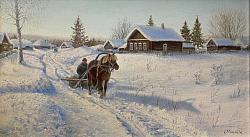 Зимний день в деревне