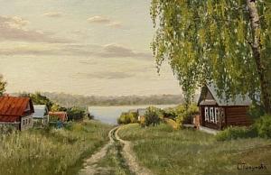 Деревня на берегу реки