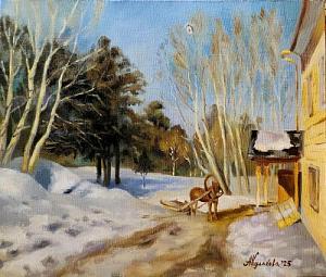 Март. Копия И.  Левитана