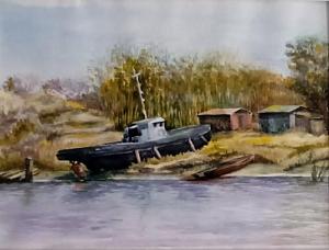 Зимой лодки спят