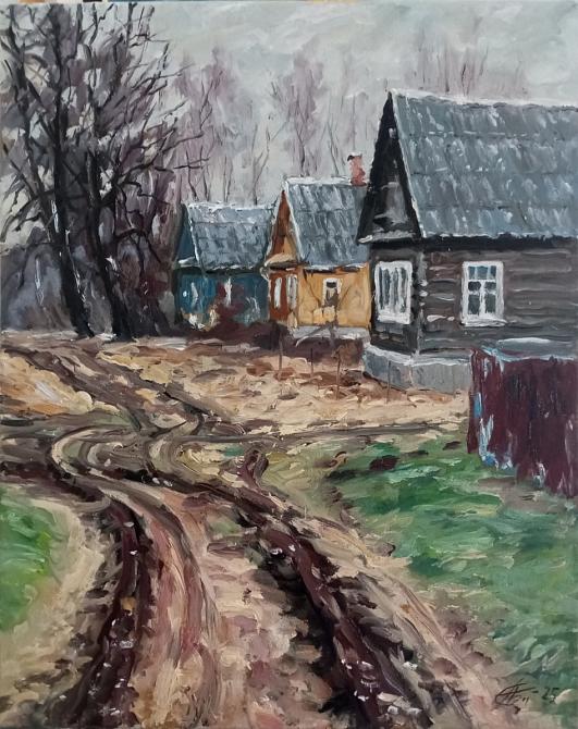 Деревня весной.